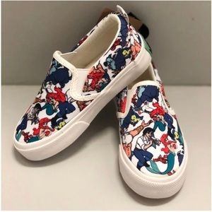 NWT. Ground Up Disney’s The Little Mermaid slip on Canvas shoes size 11 toddler